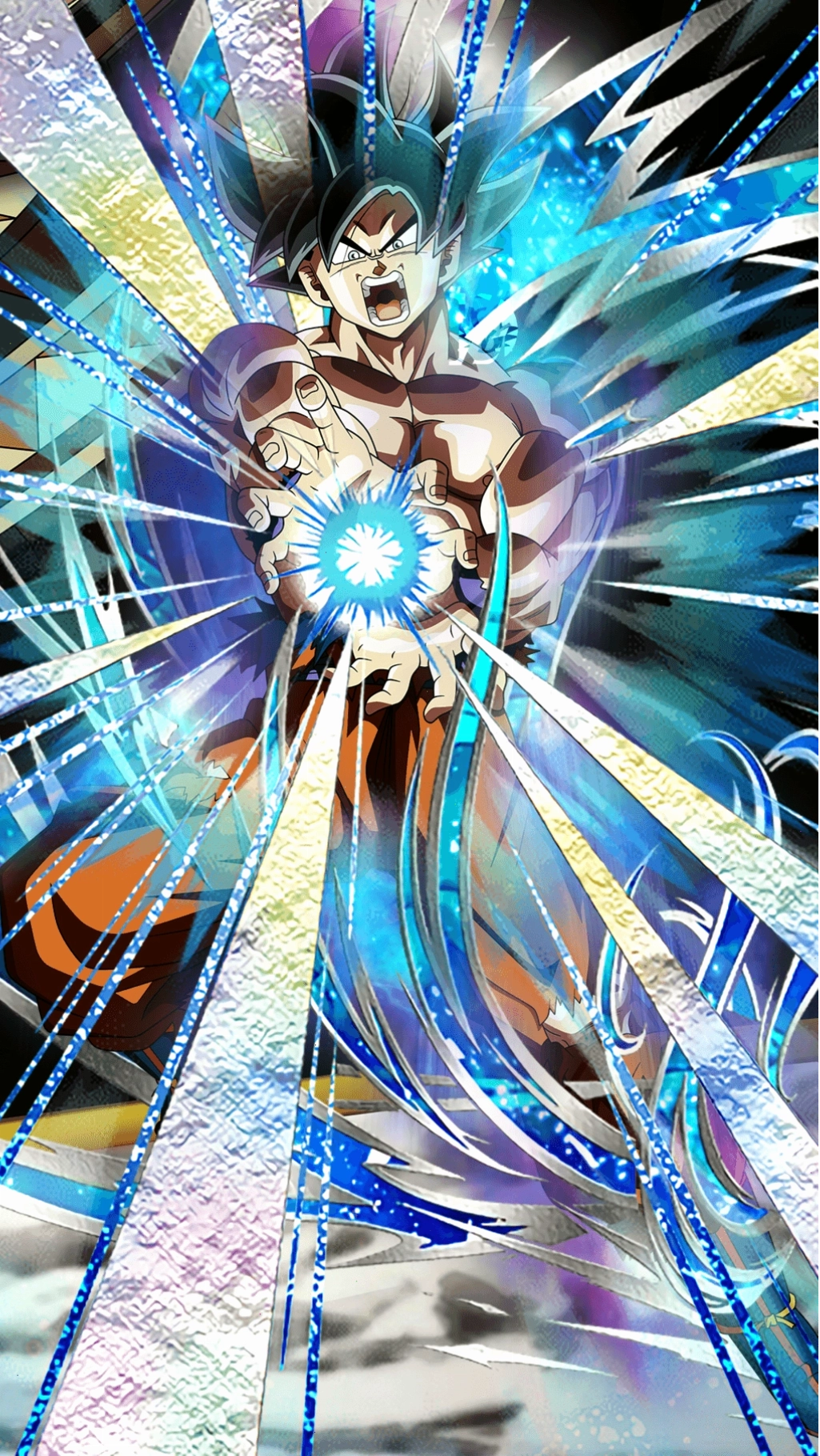 Goku Ultra Instinct trên màn hình điện thoại