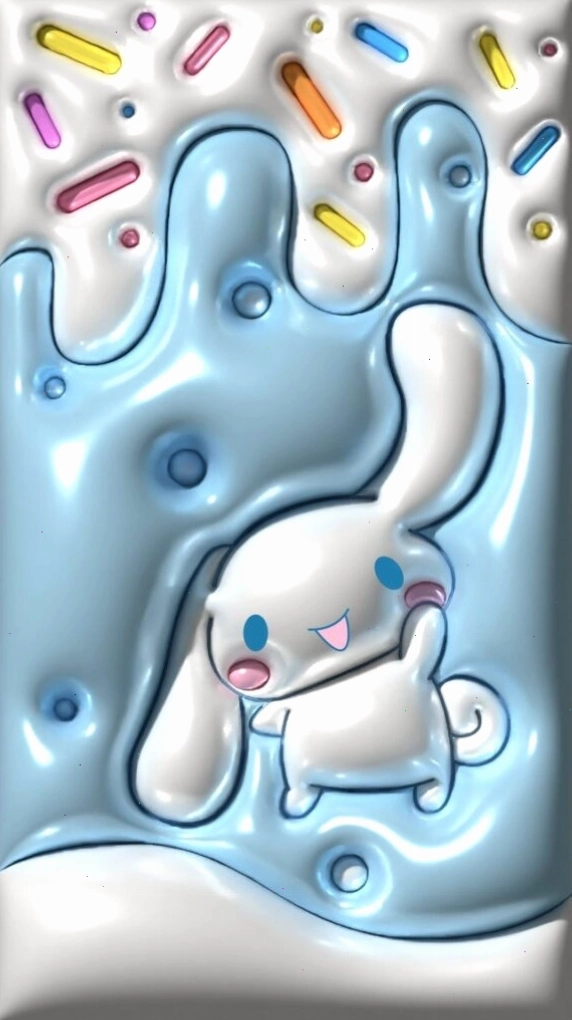 Hiệu ứng nước xanh bóng bẩy với Cinnamoroll đáng yêu như kẹo ngọt