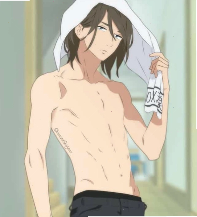 Hình ảnh anime nam 6 múi với nụ cười rạng rỡ
