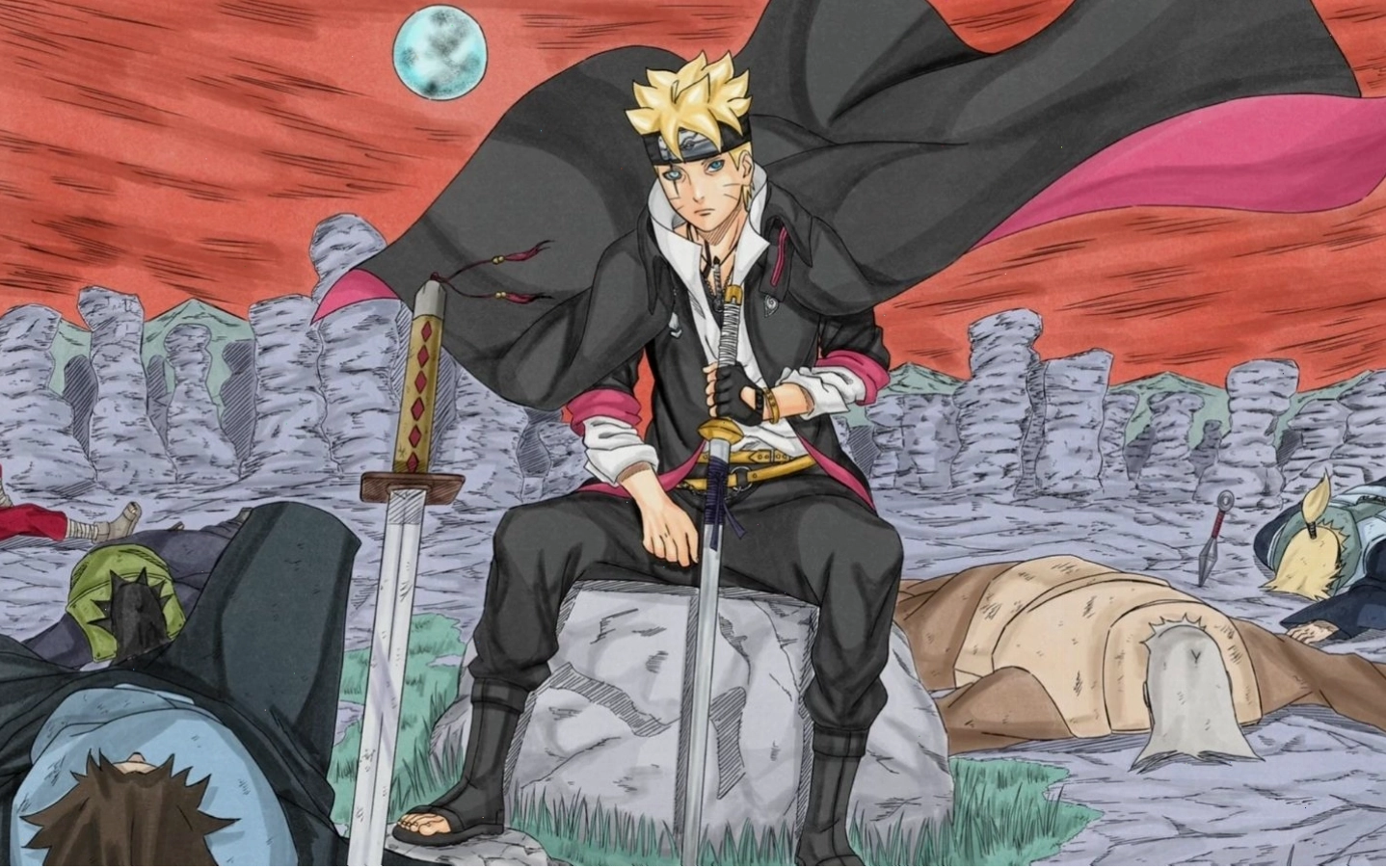 Hình ảnh Boruto lạnh lùng tiêu diệt kẻ săn đuổi