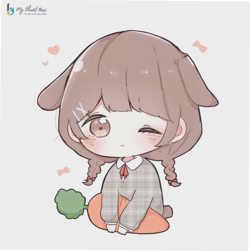 Hình ảnh chibi toàn thân của một cô gái dễ thương
