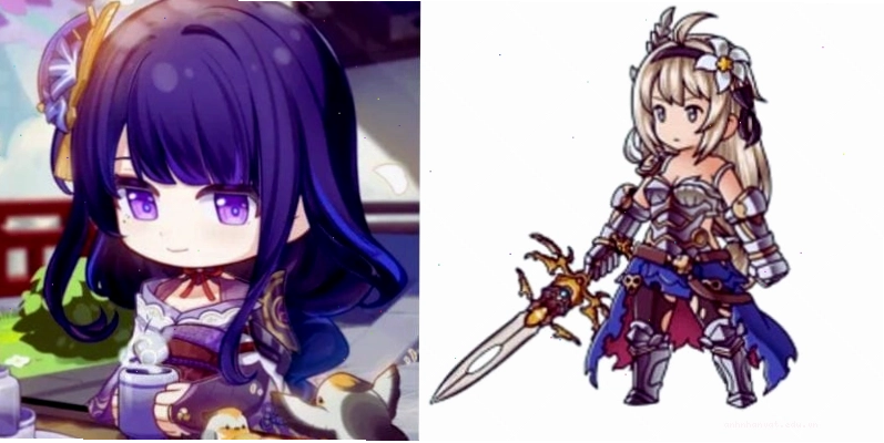 Hình ảnh chibi từ Genshin Impact và Granblue Fantasy