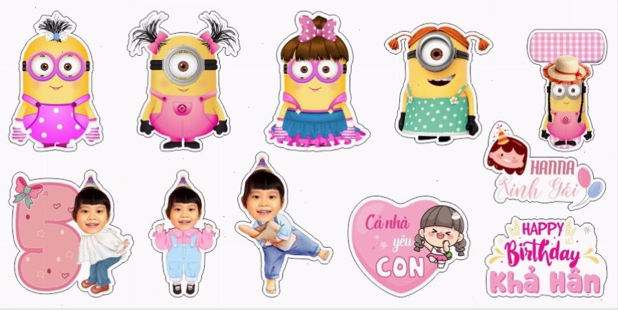 Hình ảnh chipi trang trí sinh nhật