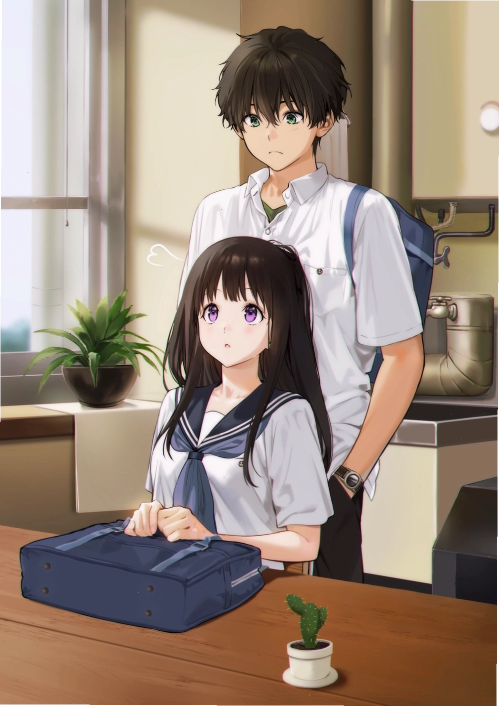 Hình ảnh Hyouka và Chitanda dễ mến trong khoảnh khắc đời thường