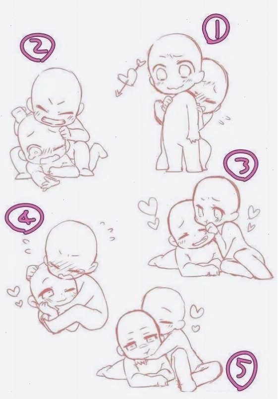 Hình ảnh minh họa một anime base vẽ chibi dễ thương, sẵn sàng để tô màu