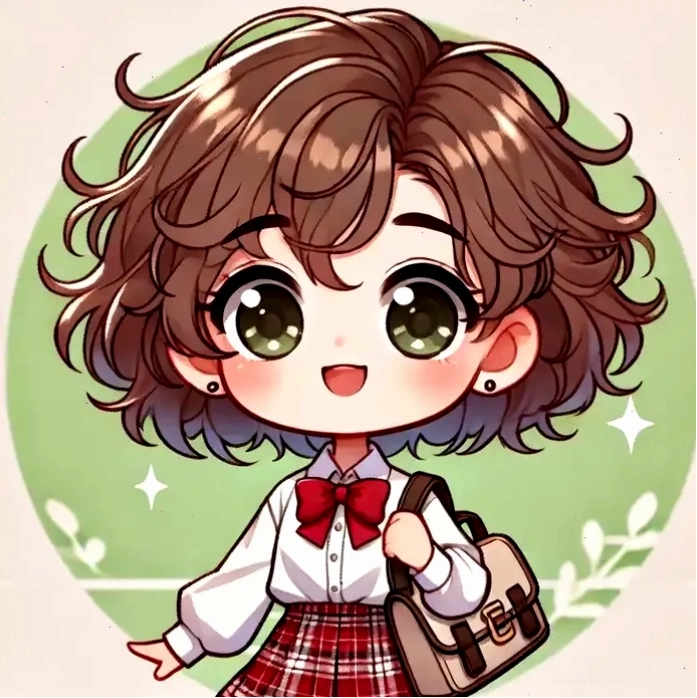 Hình ảnh nữ sinh cấp 2 chibi đáng yêu mặc đồng phục