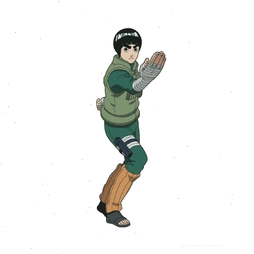 Hình ảnh Rock Lee đang tập luyện thể thuật