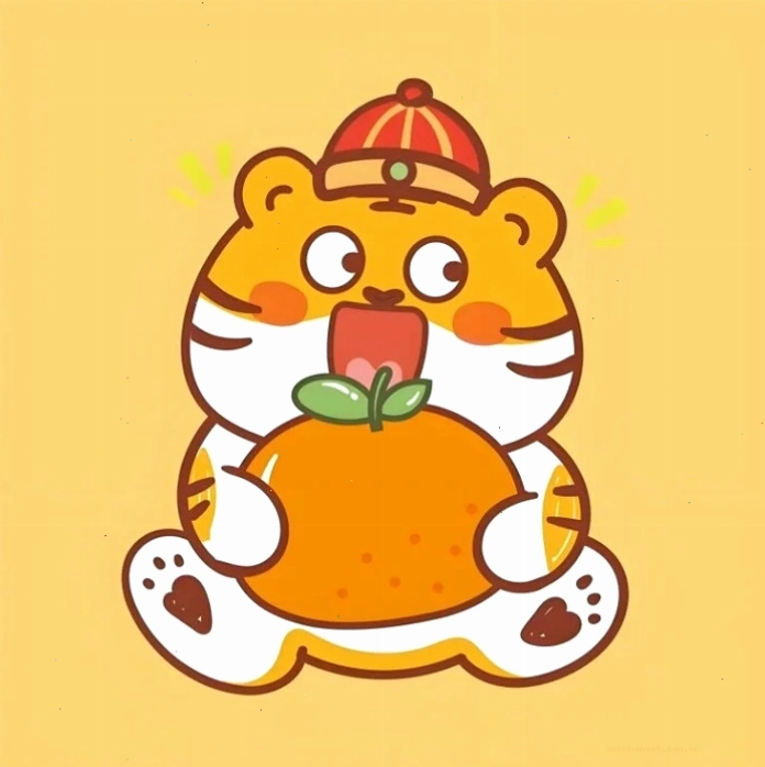 Hình con hổ cute chibi
