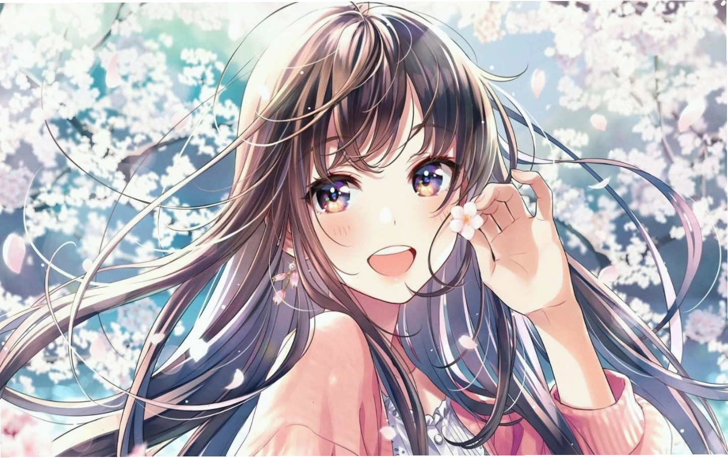 Hình nền anime cute đáng yêu với nhân vật nữ nhỏ nhắn