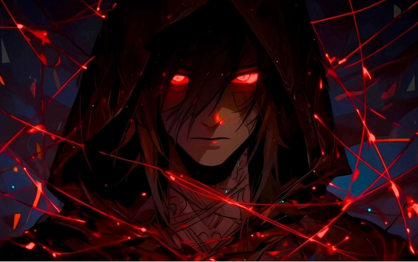 Hình nền anime ma mị, lạnh lùng với đôi mắt bí ẩn