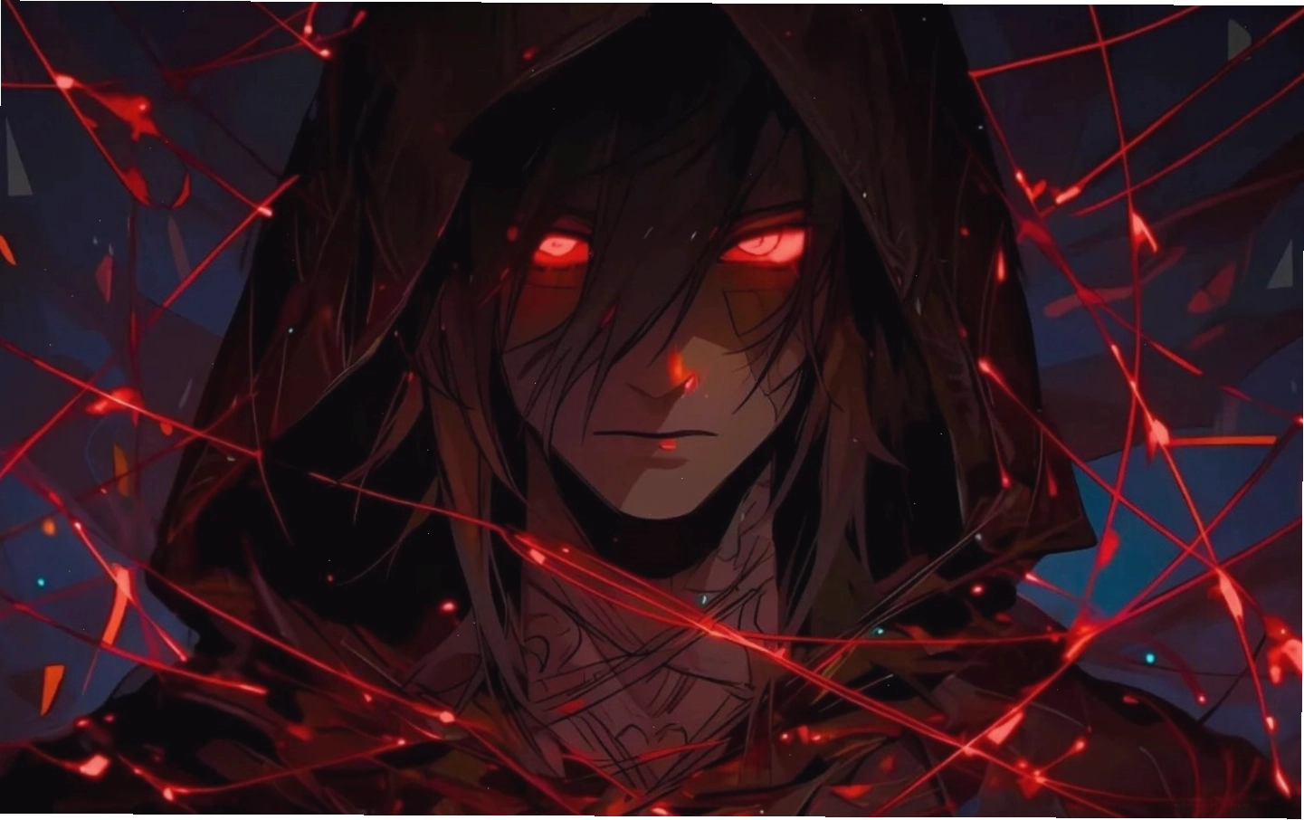 Hình nền anime ma mị, lạnh lùng với đôi mắt bí ẩn