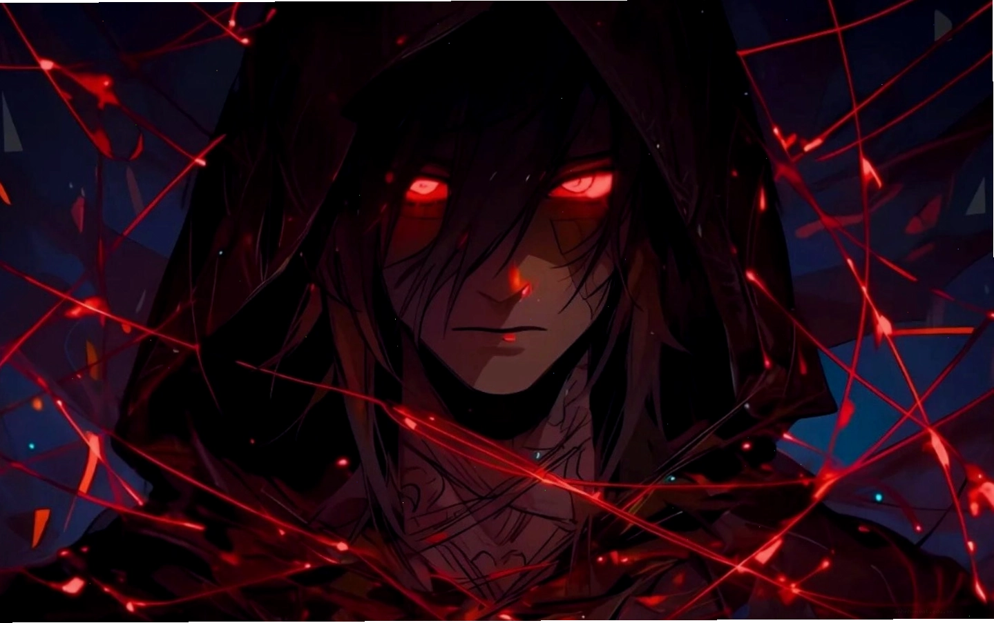 Hình nền anime ma mị với đôi mắt bí ẩn