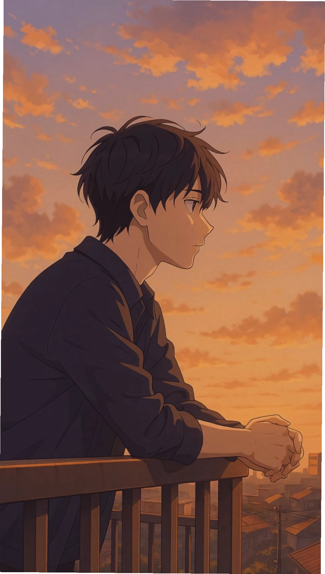 Hình nền anime nam buồn khóc với ánh mắt đau thương