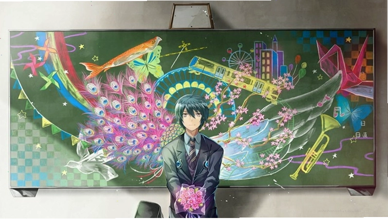 Hình nền anime nam hành động mạnh mẽ trên máy tính
