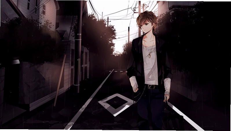 Hình nền anime nam phong cách hiện đại cho điện thoại