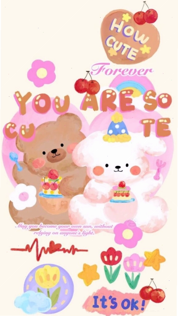 Hình nền cute có chữ, thích hợp cho điện thoại