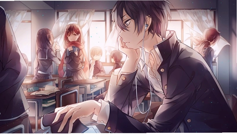 Hình nền điện thoại anime con trai với phong cách lãng tử