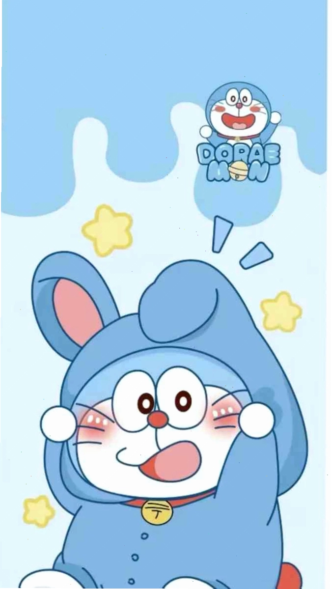Hình nền Doremon và Nobita cute phong cách chibi đáng yêu