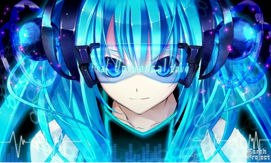 Hình nền máy tính Anime 3D với khung cảnh tương lai