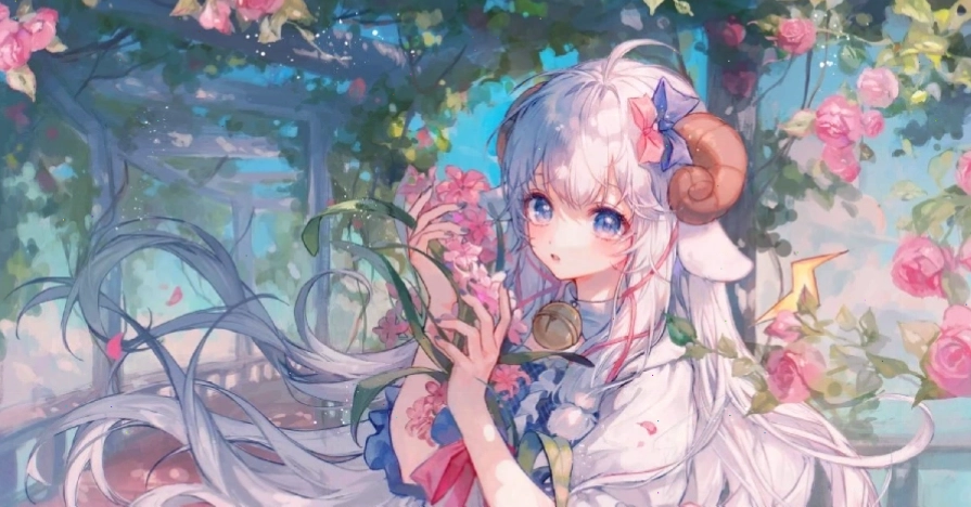 Hình nền máy tính Anime cute 1 với hiệu ứng ánh sáng 3D lung linh