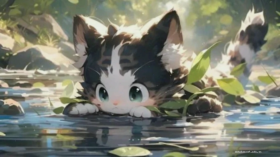 Hình nền máy tính Anime cute 2 với nhân vật nữ dịu dàng