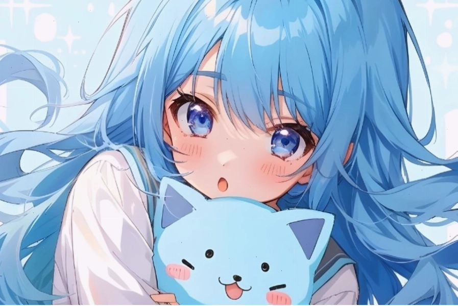 Hình nền máy tính Anime cute 5 với nhân vật có biểu cảm đáng yêu