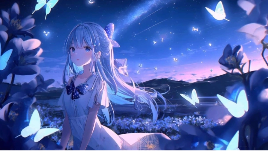 Hình nền máy tính Anime cute với nhân vật 3D đáng yêu