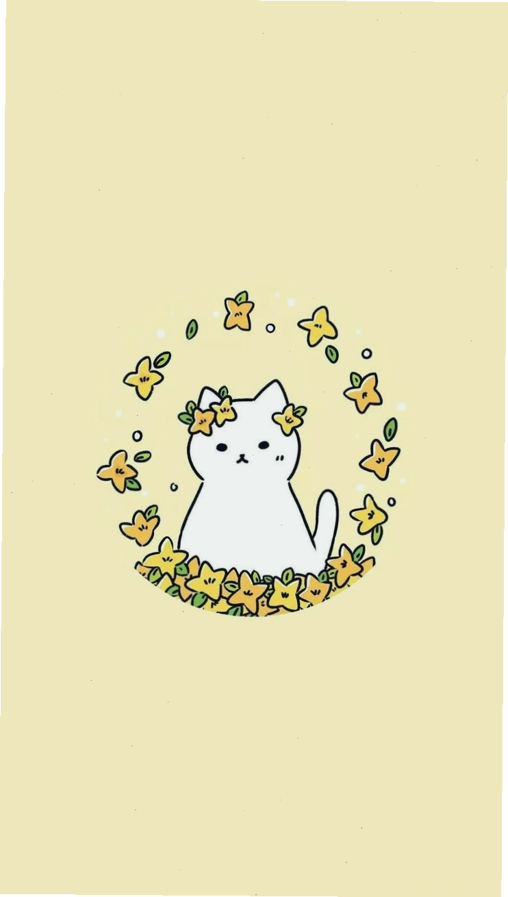 Hình nền mèo cute chibi đẹp và đơn giản, dễ dàng làm hình nền
