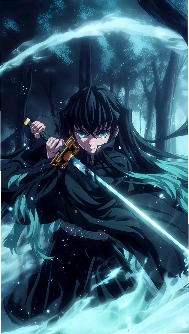 Hình nền Muichiro Tokito với phong cách anime