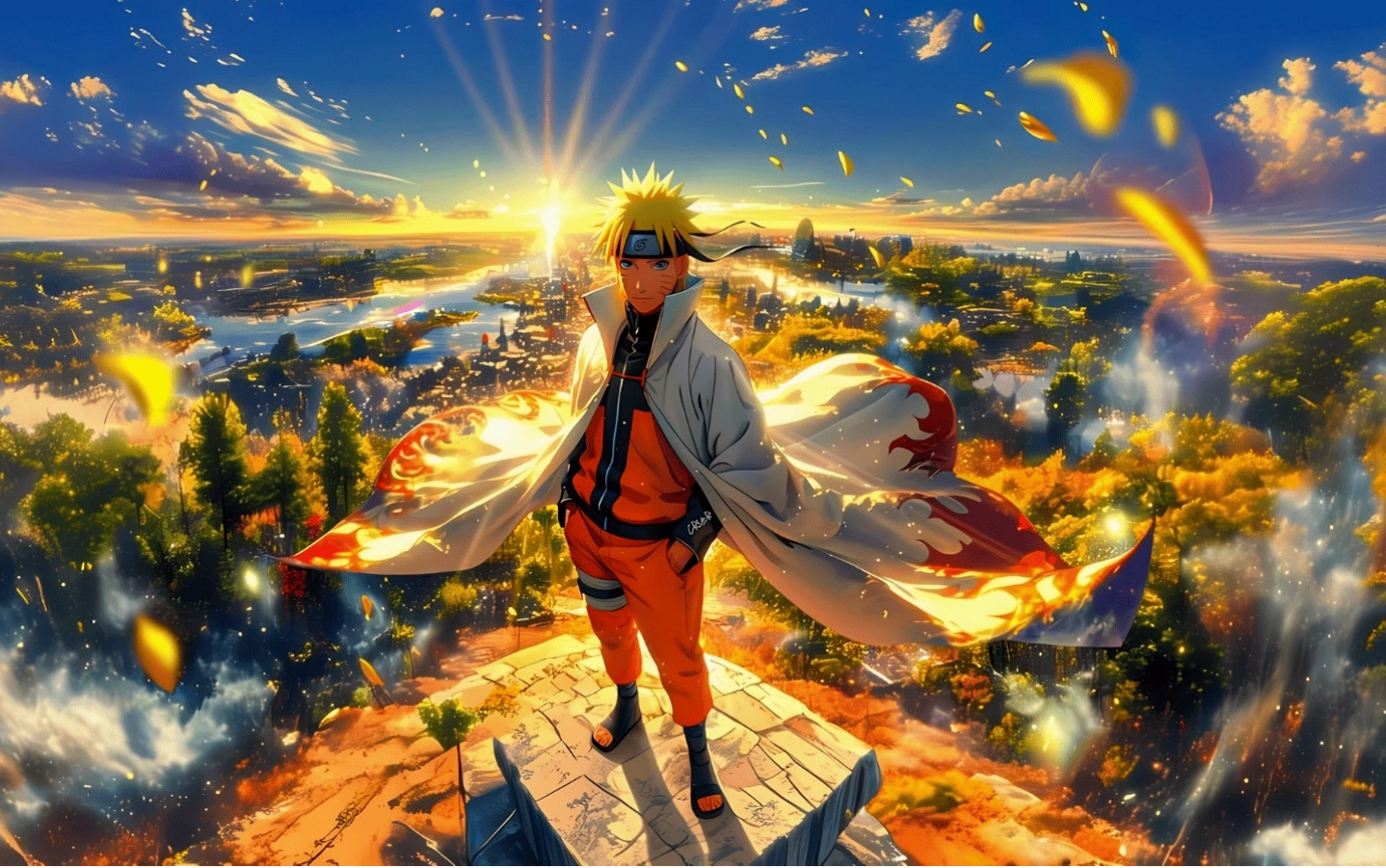 Hình nền Naruto Uzumaki 4K với biểu cảm quyết tâm