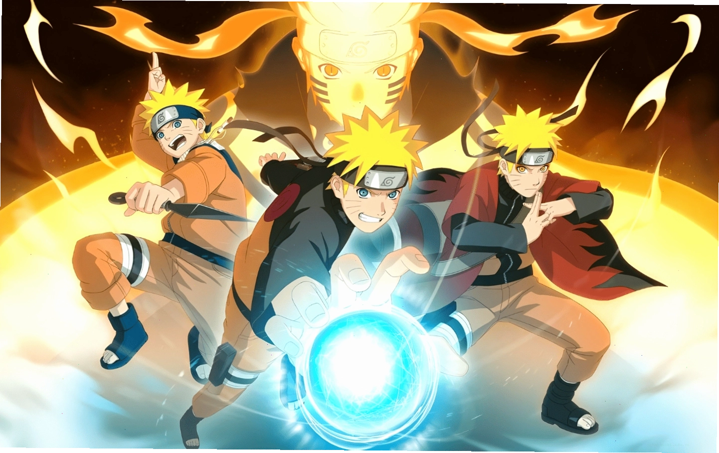 Hình nền Naruto Uzumaki siêu cool với bộ trang phục Hokage