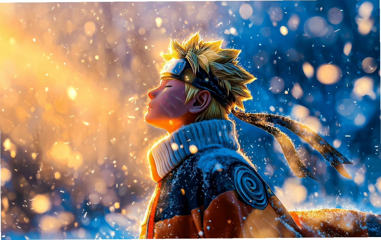 Hình nền Naruto Uzumaki trong gió thơ mộng