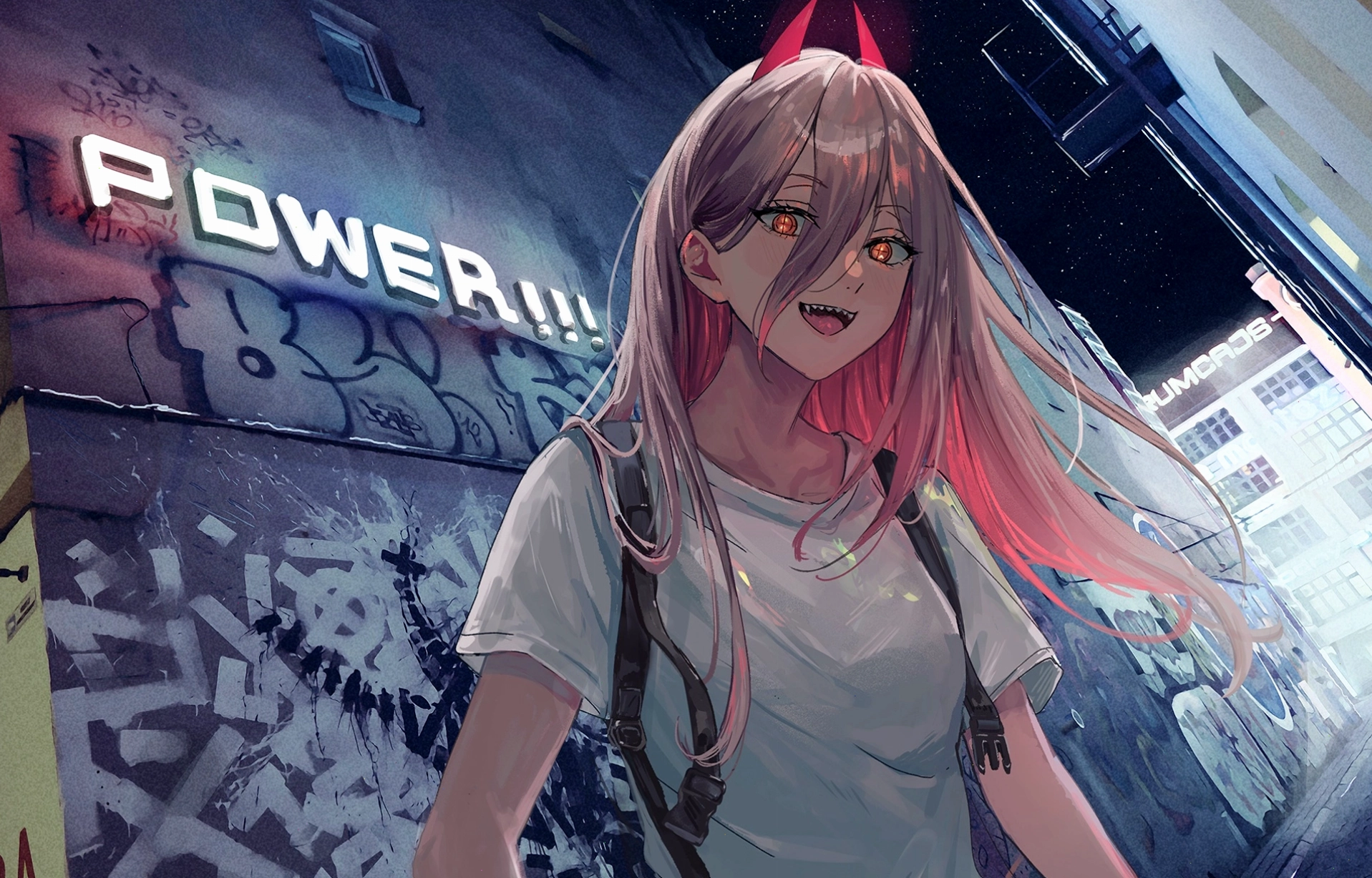 Hình nền Power Chainsaw Man HD với biểu cảm mạnh mẽ