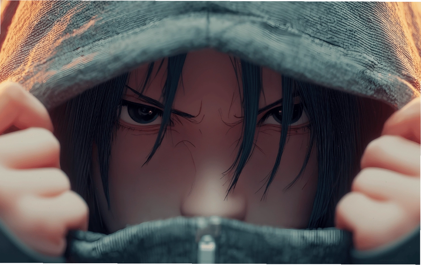 Hình nền Sasuke Uchiha với đôi mắt Sharingan cuốn hút