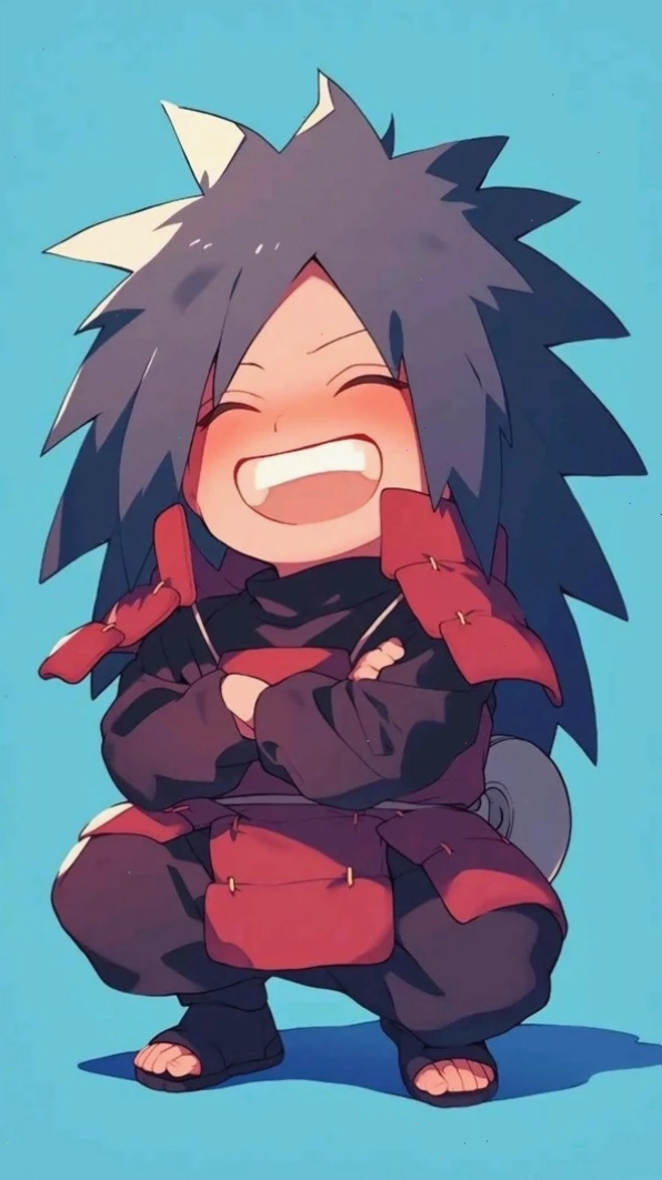 Hình nền Uchiha Madara chibi, pha trộn giữa sức mạnh và nét dễ thương