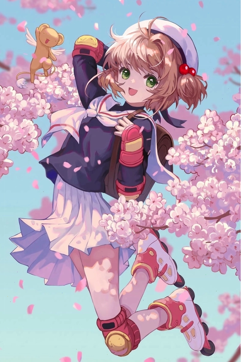 Hình ngọt ngào Sakura Kinomoto cùng người bạn