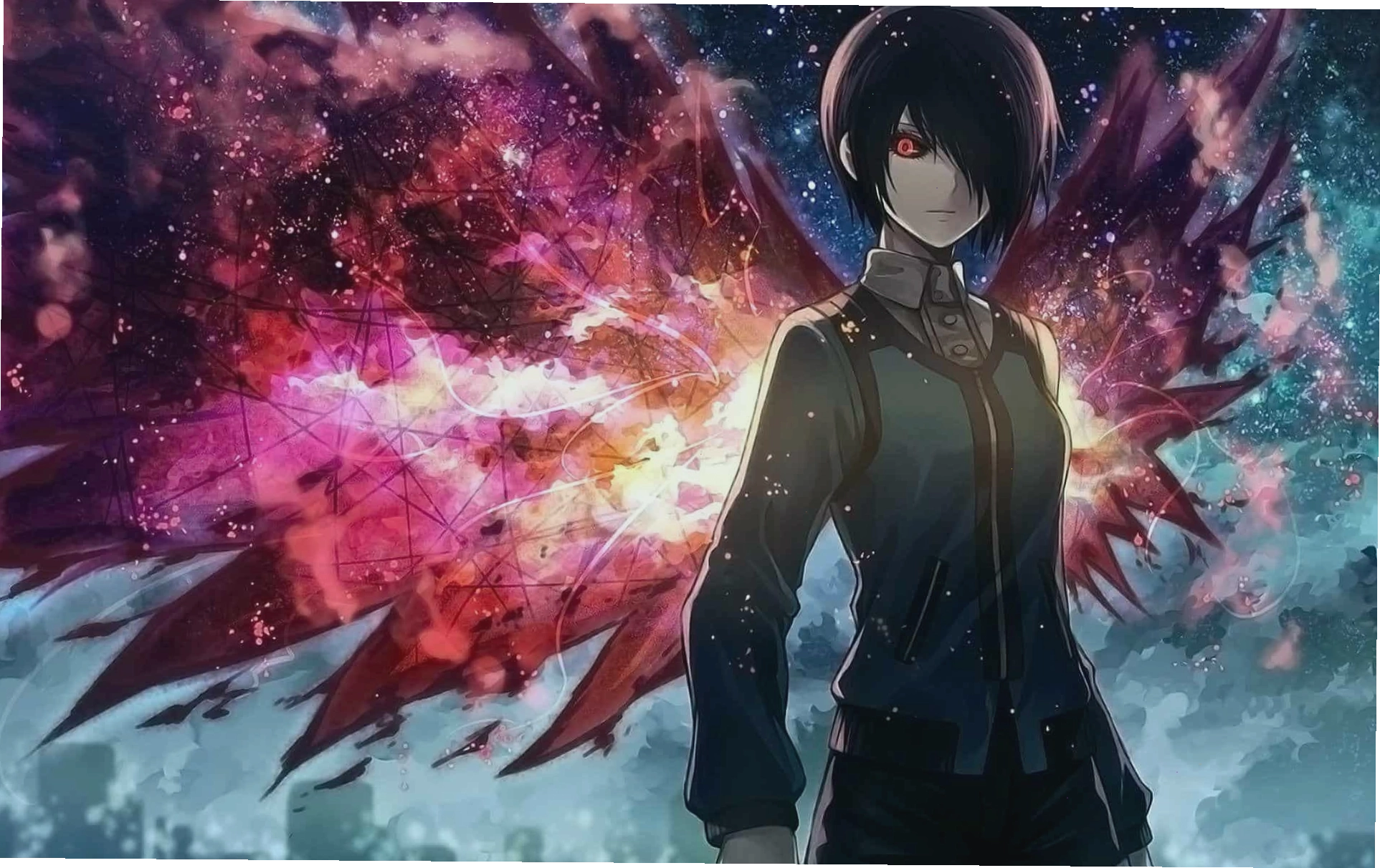Hình Tokyo Ghoul Kaneki với đôi cánh