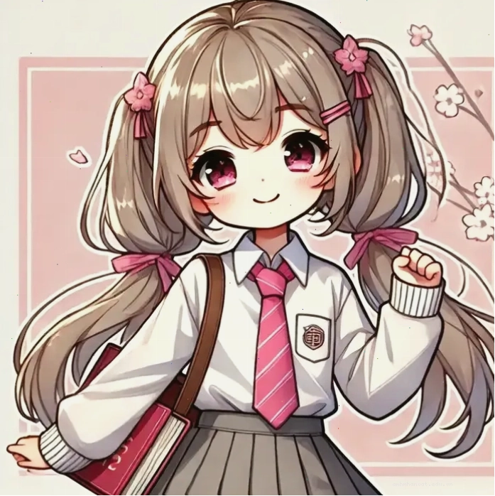 Hình vẽ chibi nữ sinh cấp 2 siêu dễ thương