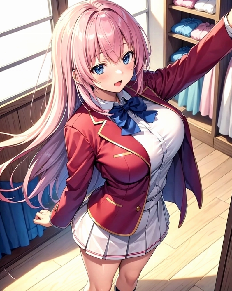 Honami Ichinose trong bộ đồng phục học sinh