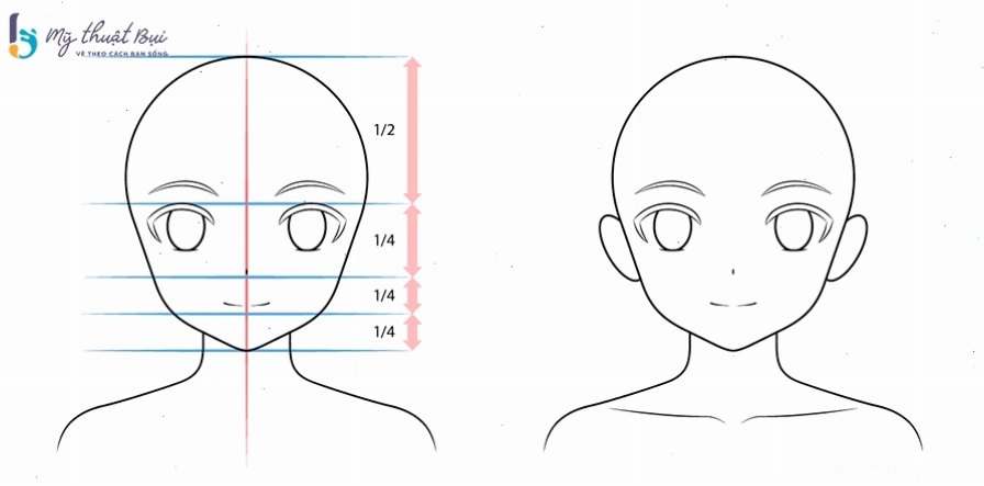 Hướng dẫn vẽ chi tiết mắt và lông mày cho nhân vật anime