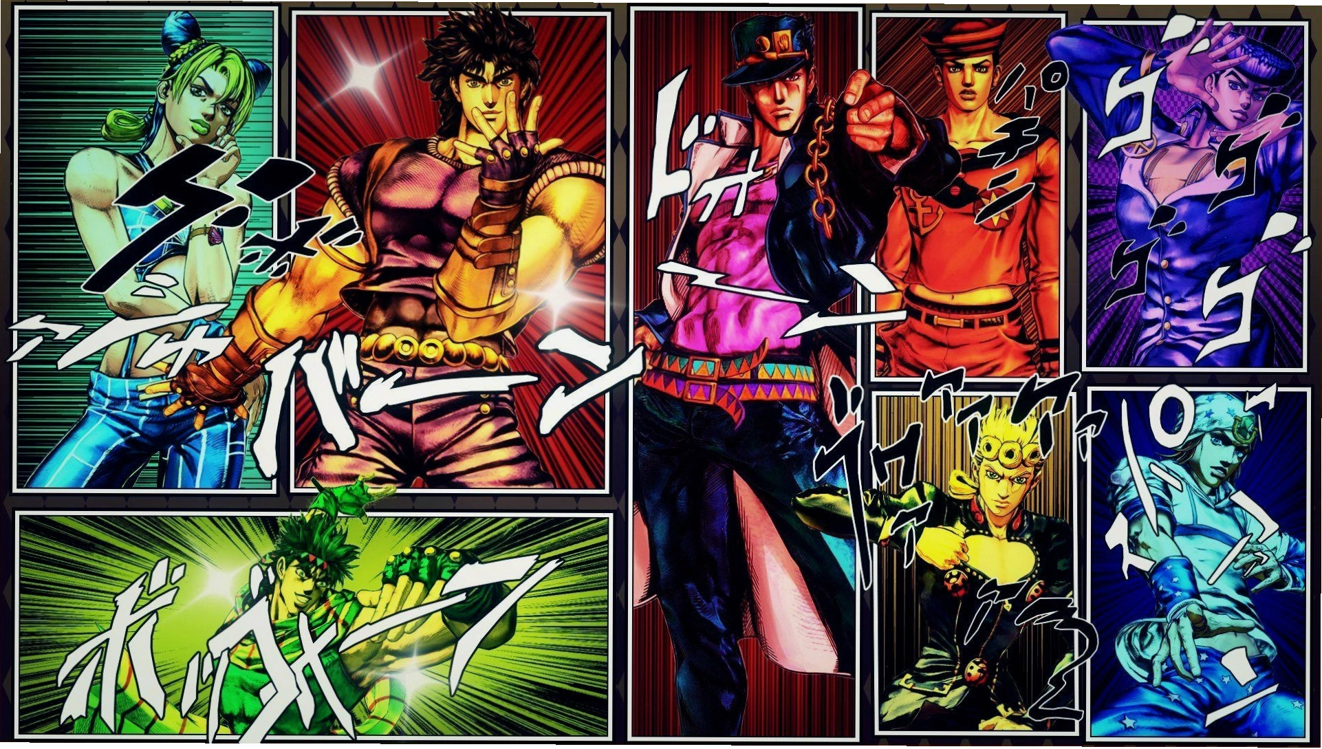 JoJo's Bizarre Adventure nhân vật trong các tư thế tạo dáng ấn tượng