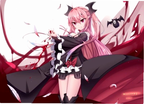 Krul Tepes và Yuichiro Hyakuya trong Owari No Seraph