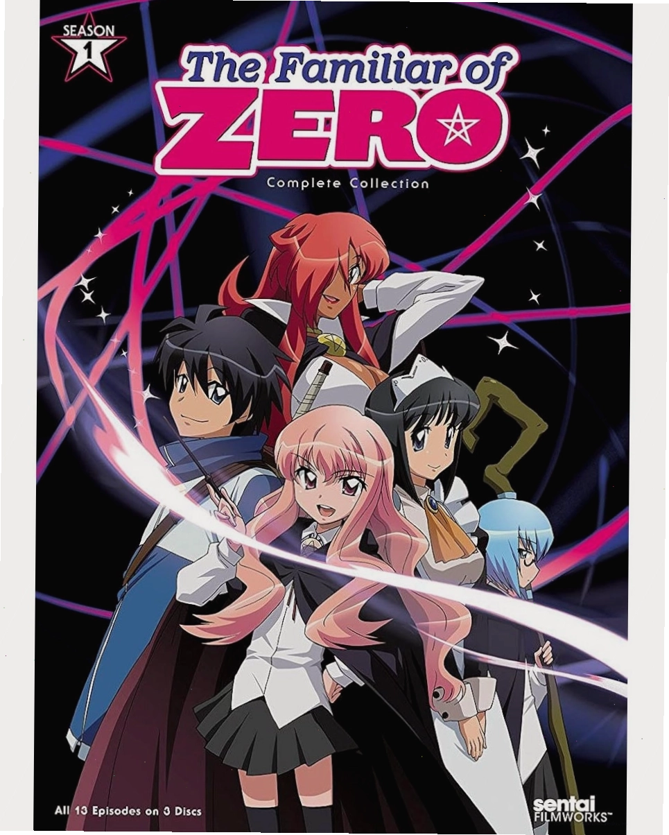 Louise và Saito trong The Familiar of Zero
