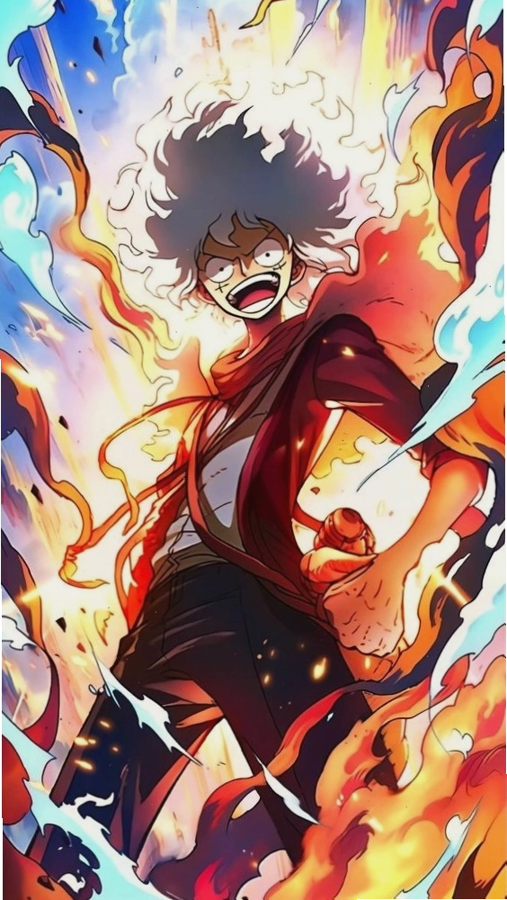 Luffy Gear 6 với nụ cười rạng rỡ và sức mạnh bùng nổ