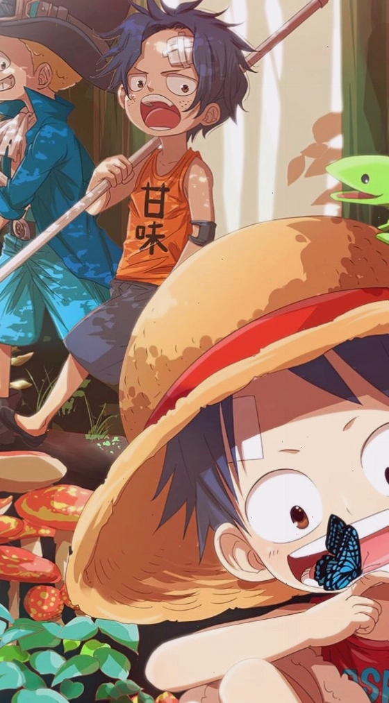 Luffy với hình ảnh chú bướm, tượng trưng cho sự tự do