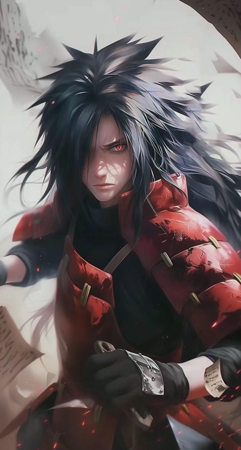 Madara Uchiha trong tư thế sẵn sàng chiến đấu, hình nền HD 3D ấn tượng