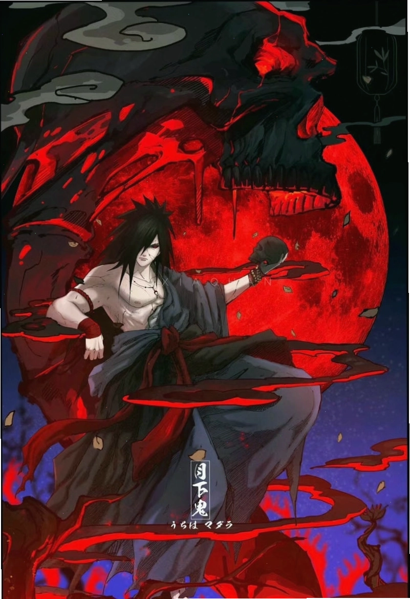 Madara với Sharingan rực lửa, biểu tượng sức mạnh vô địch