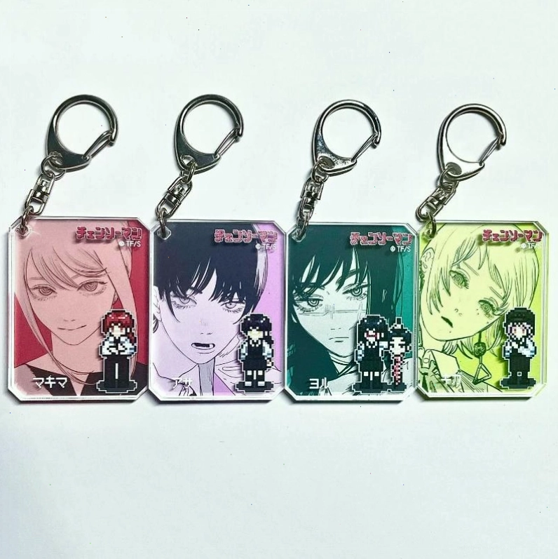 Móc khóa anime Chainsaw Man Makima Mitaka Asa