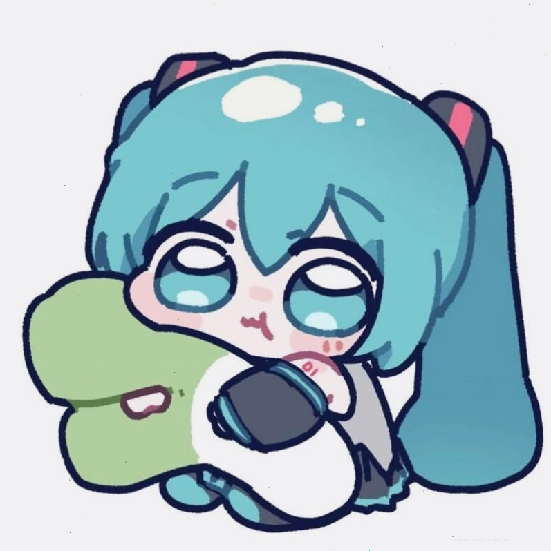 Một cô gái chibi đang vui đùa trong khung cảnh thiên nhiên