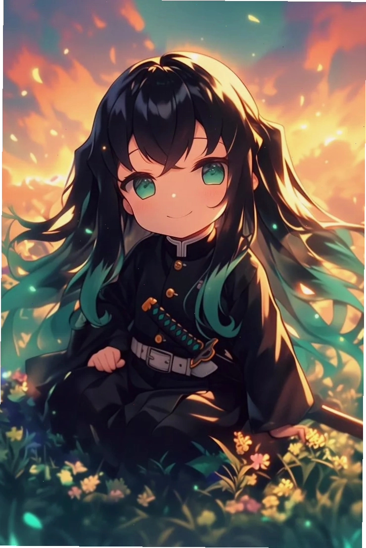 Muichiro Tokito chibi đang ngủ gật đáng yêu